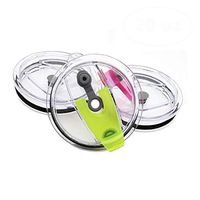 3 Packs Lids for 20oz Tumblers, ANIN Spill-proof Splash Resistant Straw-friendly Cover for Rtic Ozark Trail 20 oz. Cups - Green, Rose Red, Gray