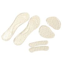 6 PCS Comfortable Clear Gel Shoe Cushions/Pads Heel Insole Set, White Flowers