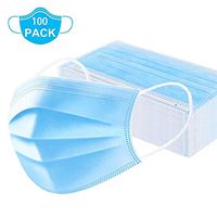 Disposable 𝐌𝐀𝐒𝐊 Box of 100, 3-Ply Protective Anti Dust Breathable Medical Beauty Unisex Disposable Earloop Mouth Face 𝐌𝐀𝐒𝐊𝐒