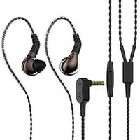 HiFiHear BLON 03 in Ear Earphone,10mm Carbon Diaphragm Dynamic Drive Bass HiFi DJ in Ear Monitor, Diamond Mirror Process in Ear Headphone with 2pins Detachable Cable Wired Earphone(Gun with Mic) ...