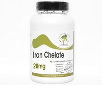 Iron Chelate 28mg ~ 100 Capsules - No Additives ~ Naturetition Supplements