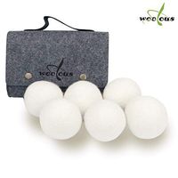 Woolous Wool Dryer Balls Organic XL 6 Pack, Premium New Zealand Non-Toxic Laundry Dryer Ball,Handmade Reusable Natural Fabric Softener,Reduce Wrinkles,Saves Drying Time Felted Eco Dryer Ball