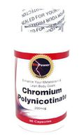 Chromium Polynicotinate 200mcg - Belly Fat/Weight Loss - 90 Capsules - Biopower Nutrition