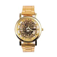 Fxbar,Men Watch Luxury Cool Design Business Wristwatch Automatic Watch Analog Wrist Watch(Gold)