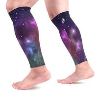 Anmarco Space Galaxy Nebula Starry Sports Calf Compression Sleeves Leg Compression Socks Calf Guard for Running, Cycling, Maternity, Travel, Nurses