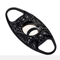KXDLR Cigar Cutters, Stainless Steel Cigar Scissors Guillotine Scissors with Double Blade for Smoker,Black