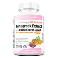 Vita-Age Fenugreek Seed + Blessed Thistle, Supplement for Breastfeeding Mothers Increase Milk Production - 120 Vegetarian Capsules, 2 Months' Supply