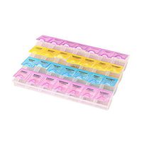 Vinjeely 7 Day Pill Box Medicine Tablet Dispenser Organizer Weekly Storage Case Holder for AM PM 28 Compartments