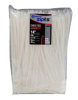 Cambridge ZipIts Multi Purpose Cable Ties Zip Ties 14 Inch 75 Lb 1000 Pieces Standard Duty Natural