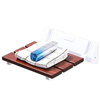 ZHAO XIN Folding Bath Shower Seat Chair, Wall-Mount Fold-Up Seat, Beech Bathroom Stool Shoe Bench and Rest Stool (Color : B)