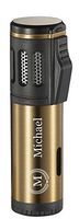 Personalized Visol Artemis Brushed Gold Triple Torch Flame Cigar Lighter
