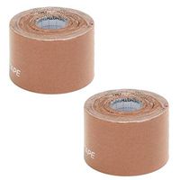 StrengthTape Kinesiology Tape, 2-inch x 16.4-Foot, Pre-Cut Strips, 2-Pack (Beige)