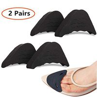 2 Pairs Shoe Filler Inserts, Reduce Slip Forward Impact Improve Shoes Slightly Too Big for Men Women Kids Pumps Flats Sneakers (Black)