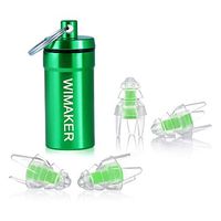 WiMaker Swimming Ear Plugs - Soft Silicone Waterproof Earplugs for Swimming, Swimmer, Bath, Shower Water Sports with Portable Bottle Container (2PAIRS)