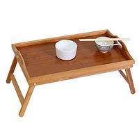 Bamboo Bed Tray,SuperUS Bamboo Tray With Foot Tray Portable Tray Bed Tray Multifunctional Folding Table