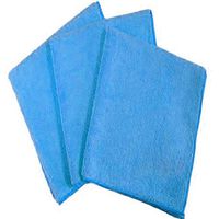 36 Microfiber Towels Size 16 X 16 for Cleaning and Detailing lint Free Scratch Polishing Cloths Free (Mediterranean Blue)