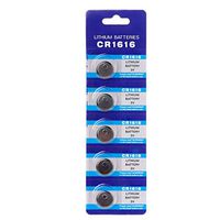 FUXU 5PCS Button Battery CR1616 Lithium Coin Cell Batteries 3V DL1616 ECR1616 LM1616 CR 1616 Electronic Car Key Watch Toy Remote Button Battery