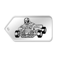 Azeeda 10 x 'Karting' 66mm x 34mm Clear Tags (TG00032177)