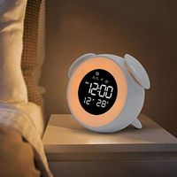 weemoment Wake Up Light Alarm Clock, Table Lamp with Sunset Mode, Night Light for Bedroom Decoration Boosted