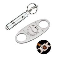 Cigar Set Stainless Steel Cigar Cutter Cigar Punch with Key Chain
