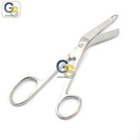 G.S Bandage Scissor with ONE Large Ring, 5.5 INCH, 1.60 Ounce Best Quality