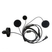 Zeadio Full Face Moto Motorcycle Bike Helmet Earpiece Headset Mic Microphone for 2 Pin Kenwood Baofeng Puxing Quansheng Weierwei Wouxun Radio Tk-3230 Tk-3230xls Lt-2188 Lt-2260 Lt-2268 Lt-2288 Etc.