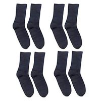 HEALLILY Elastic Socks 4 Pairs Diabetic Cotton Socks Soft Non-Binding Socksï¼ŒComfortable and Soft Socks for Patient Elderly Pregnant
