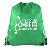 Custom St Patrick's Day Backpack Personalized Drawstring Bags, Reusable Gift bag - 6PK Forest Green CE2500Patty S1