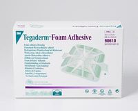 3M Tegaderm Foam Adhesive Dressing, Square, 4" x 4 1/2", 40/Bx, 3M90611