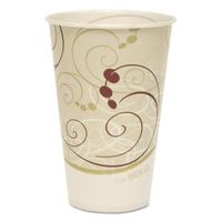 Symphony Treated-Paper Cold Cups, 12oz, White/Beige/Red, 100/Bag, 20 Bags/Carton