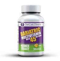 **New Enhanced Formula**Bariatric Complete Chewable Multi-Vitamin Once Per Day 30 Count- Designed for RNY, Sleeve, Bypass and Switch Surgery Patients- 1 Month Supply