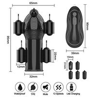 Aiwop-zdb Delayed Trainer Cǒck Ring Delayed Ejǎculation Training Stimulǎtor 2 Headgear Training Toys With Remote Control Ãdûlt Toys Comfortable