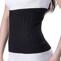 YUPPIE TONE Warm Cashmere Waistband Unisex Elastic Kidney Stomach Waist Support Protector Belt Black L