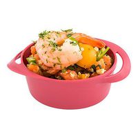 Mini Pot, Plastic Mini Pot, Infinity - Red - 2.5 oz - 100ct Box - Restaurantware