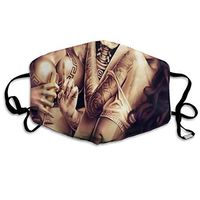 Anti-Allergies Dust Face Cover, Earloop Half Face Cover for Women Men, Outdoor Activities Cosplay Face and Nose Cover with Elastic Band - Skull King and Sexy Queen