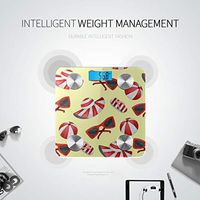 Bluetooth Weight Scale Kg Cartoon Cute Beach Color Sun Hat Scale for Body Weight Body Fat Composition Monitor Analyzer with Smartphone App for Body Management-396 Lbs