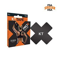 KT Tape PRO X Kinesiology Therapeutic Tape, Targeted Pain Relief Patches, 15 Pack, Jet Black