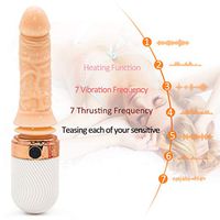 Remote Control Thrusting Machine Gun Automatic Mássage Tool with Suction Cup Six Toy for Women Waterproof Clothes Waterproof Intelligent Heating Telescopic Clitòrial Stǐmulàtion Toy for Female