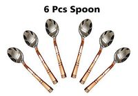 Naples Copper Dinnerware Set of 6 Copper Spoons 7 inches Long Tableware Utensil