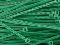 6 Inch Green Miniature Nylon Cable Tie - 100 Pack