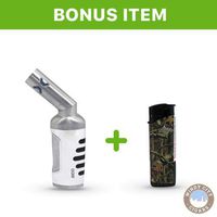 Zico ZD-51 (Original) Refillable Butane Torch Lighter (Silver) & Free Lighter