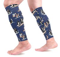 KEAKIA Penguin Pattern Calf Compression Sleeves Shin Splint Support Leg Protectors Calf Pain Relief for Running, Cycling, Travel, Sports for Men Women (1 Pair)