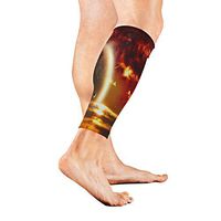 Stretch Sport Calf Sleeve Burning Cloud Planet Protective Guard for Men Women - Best Footless Compression Socks for Shin Splints, Running,Basketball Football (1 Pair)