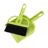 Semoic Plastic Computer Keyboard PC Cleaning Brush Dustpan Set Green Black
