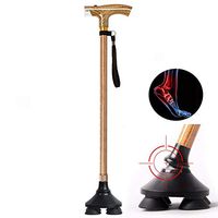 Walking Stick Aluminum Alloy Canes with Ergonomic Handle/Load Bearing 150kg/10 Adjustable Height Levels/LED Light/4 Legs Non-Slip Base Disabled Elderly Cane for Men Women Arthritis Seniors