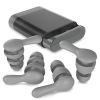 Socnik Ear Plugs for Sleeping, 2 Pairs Silicone Ear Plugs Noise Cancelling Comfortable Reusable Snoring Swimming and Working Travel Gray