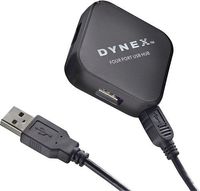 Dynex - Say It In Color 4-Port USB 2.0 Hub - Black