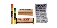 100% Authentic Raw Rollers Bundled with Two Exclusive Destroyer Plastics Doob Tubes One Large One Small (79mm Raw Original, 1)