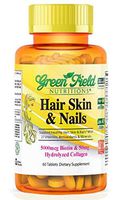 Halal Hair, Skin, and Nails Multivitamin with 5000 IU Biotin, 50 mg Hydrolyzed Collagen and Minerals, 60 Tablets