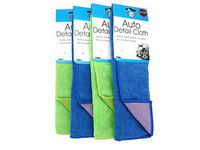 Set of 4 Microfiber Cleaning Detail Cloths - 12" x 12"